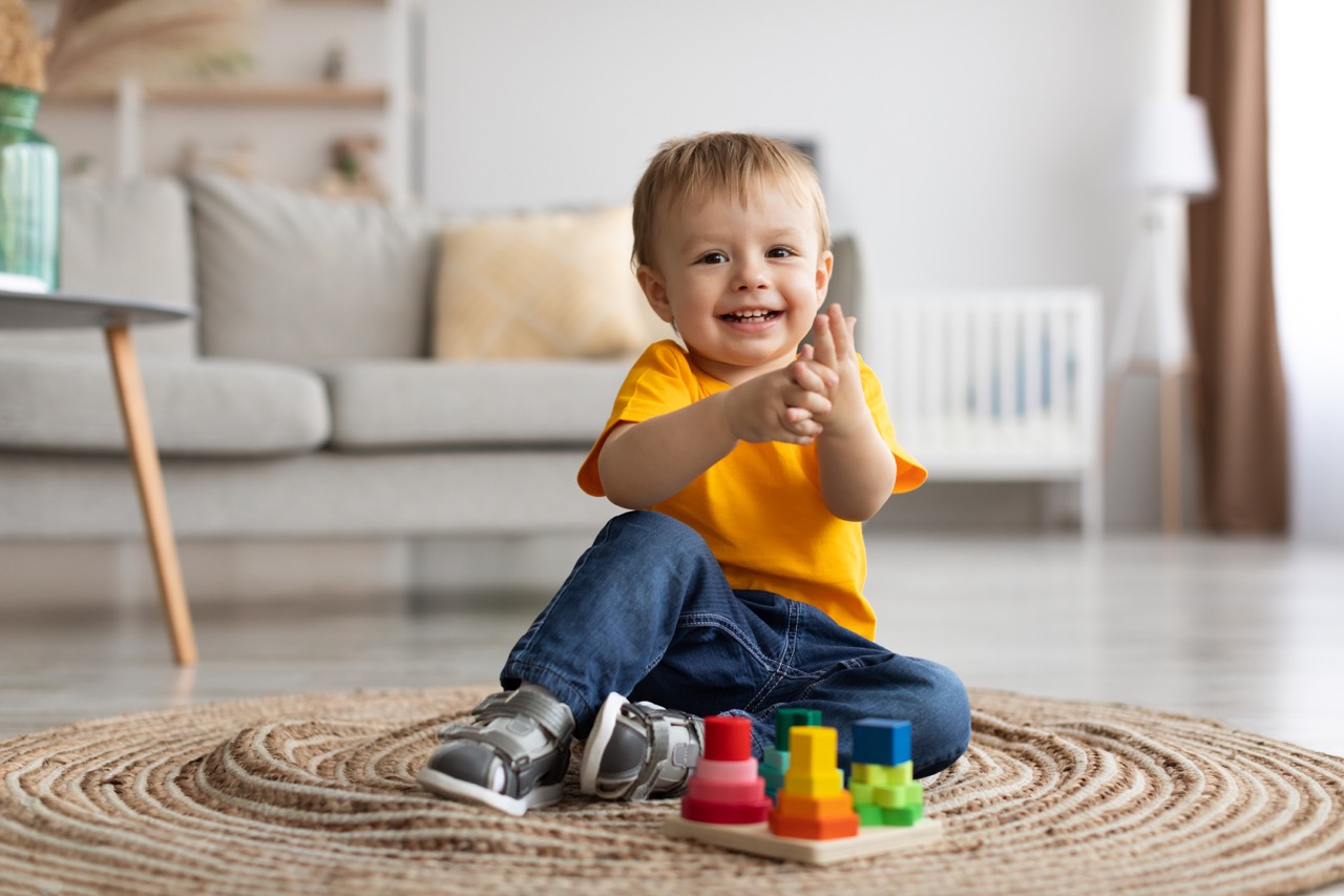 Child playing with toy